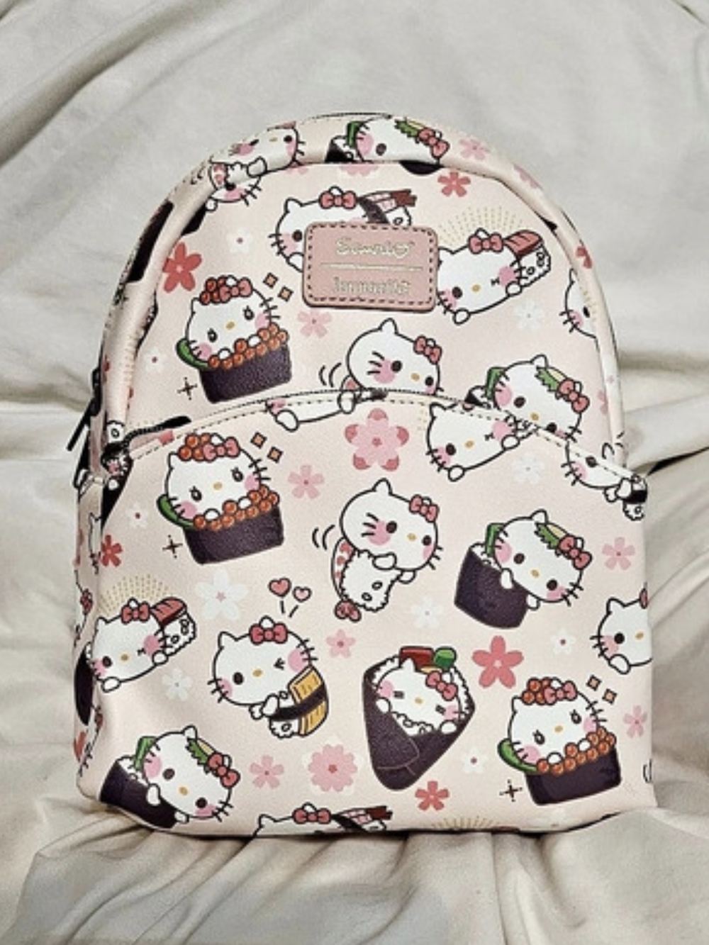 Loungefly Sanrio Hello Kitty Sushi Mini Backpack Pink & White
